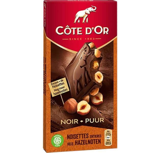 C Te D Or Noir Noisettes Dark Chocolate Bar With Hazelnuts