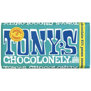 Tony's Chocolonely - 61% Dark Chocolate Pecan Coconut - 6.35oz Bar