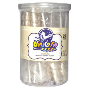 Mini Unicorn Pops - White - 24 Count Tub