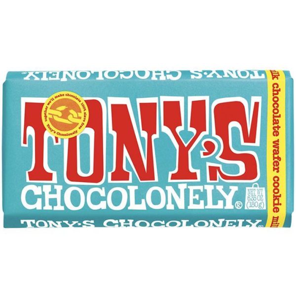 Tony's Chocolonely - 32% Milk Chocolate Wafer Cookie - 6oz Bar