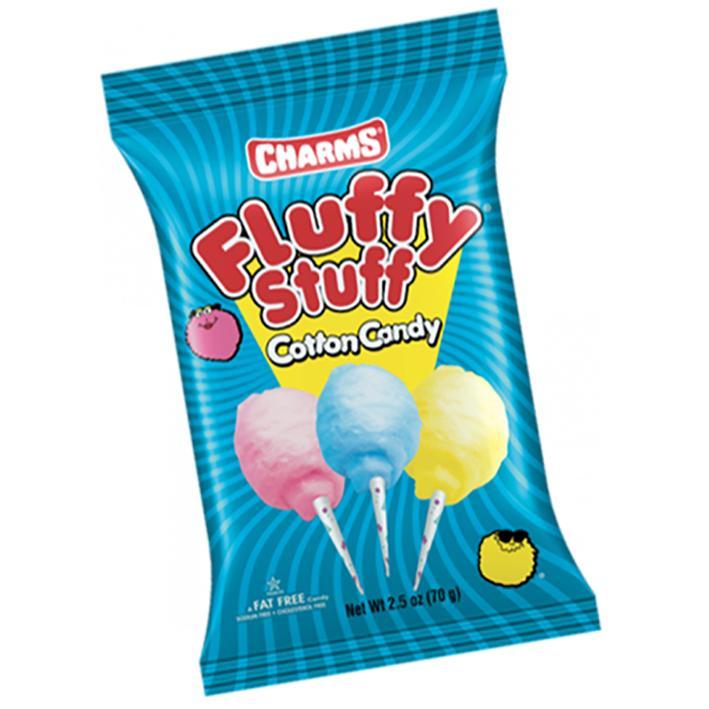 Charms Fluffy Stuff Cotton Candy 2 5oz Bag Economy Candy
