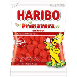 German Haribo Primavera Erdbeeren (Candy Coated Foam Strawberries)