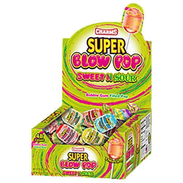 Charms Super Blow Pop Sweet 'N Sour - 48 Count Box