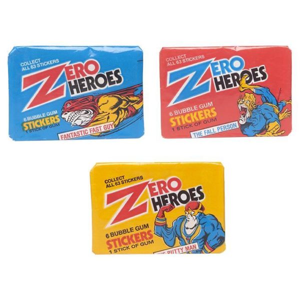 1983 DonRuss Zero Heros Bubble Gum Stickers