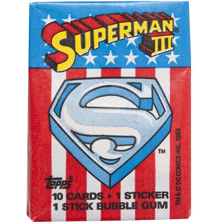 1983 Topps Superman III Trading Cards Wax Pack Wrappers Lot Of 3 