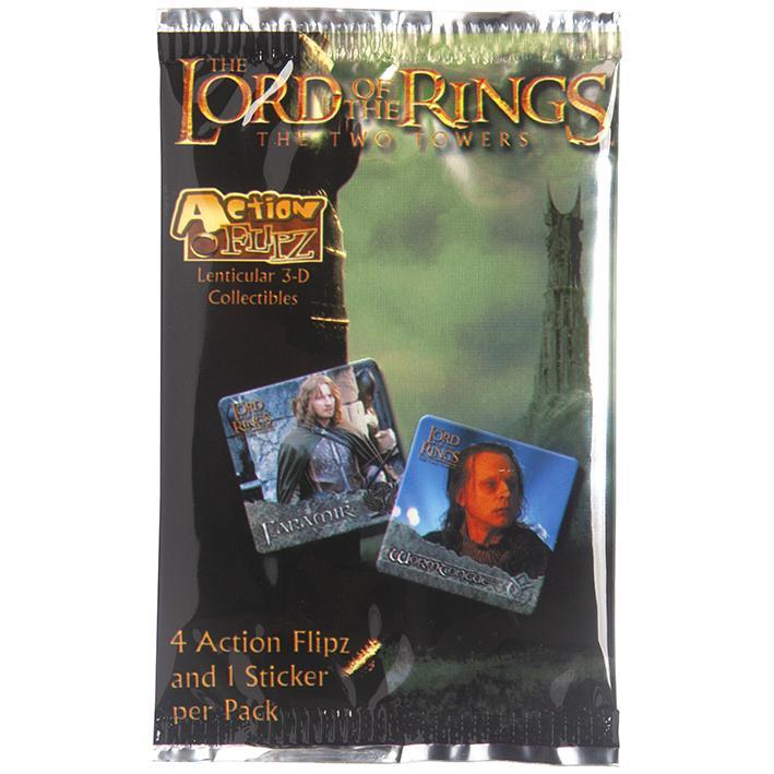 LORD OF THE RINGS THE TWO TOWERS MOVIE 3D ACTION FLIPZ 2002 BASE CARD SET OF 60