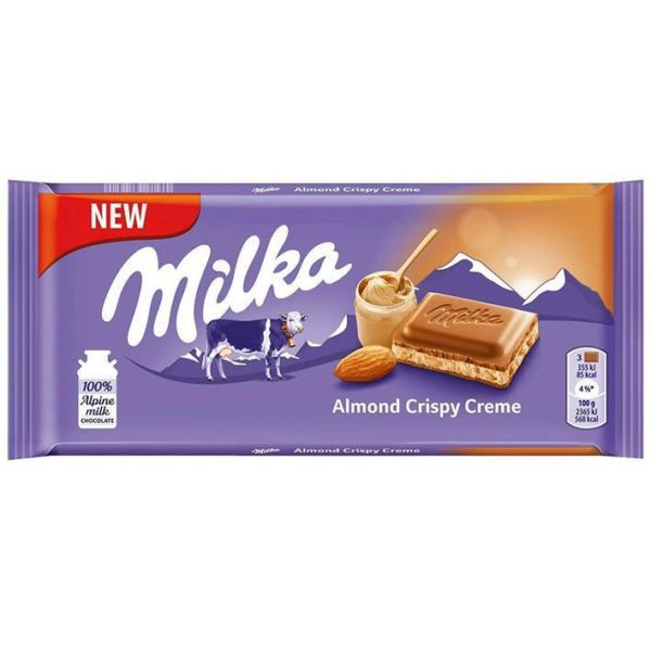 Milka Almond Crispy Creme - 90g Bar