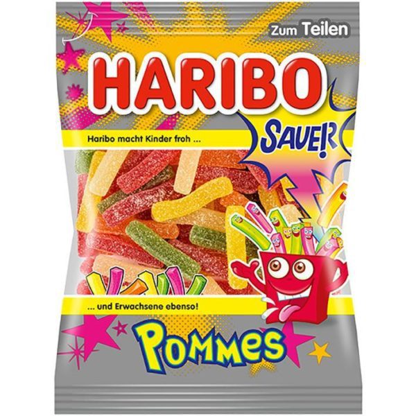 German Haribo Sauer Pommes (Sour Gummy French Fries)