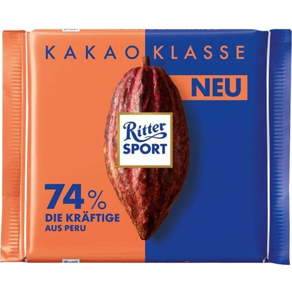 Ritter Sport Kakao Klasse - 74% Die Kräftige Aus Peru