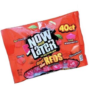 Now & Later - Sweet & Sour Reds - 40 Count Bag