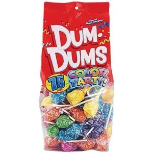 Dum Dums - Rainbow Mix - 75 Count Bag