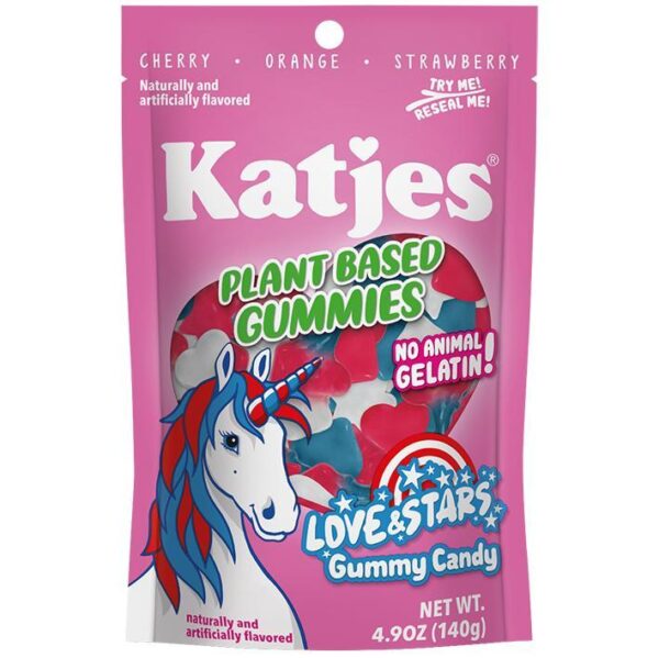 Katjes Plant Based Gummies - Love & Stars Gummy Candy