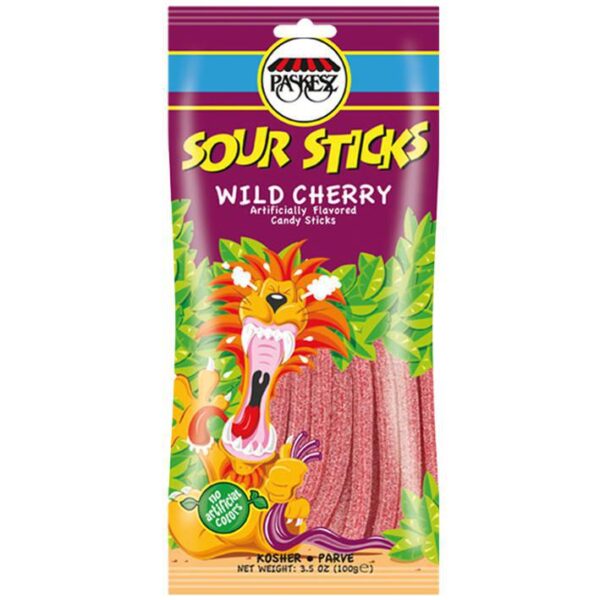 Paskesz Sour Sticks - Wild Cherry