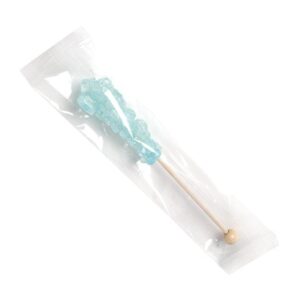 Rock Candy Swizzle Sticks – Blue Cotton Candy - 72 Count Box