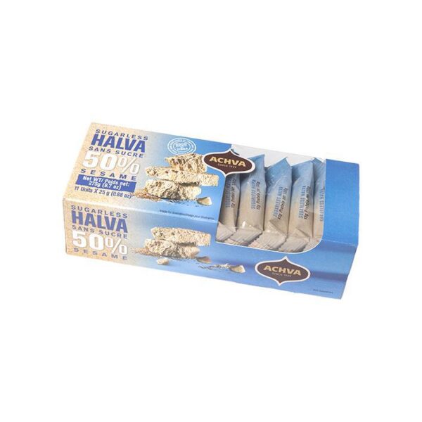 Achva Halvah Snacks - Sugar Free - 9.7oz Box