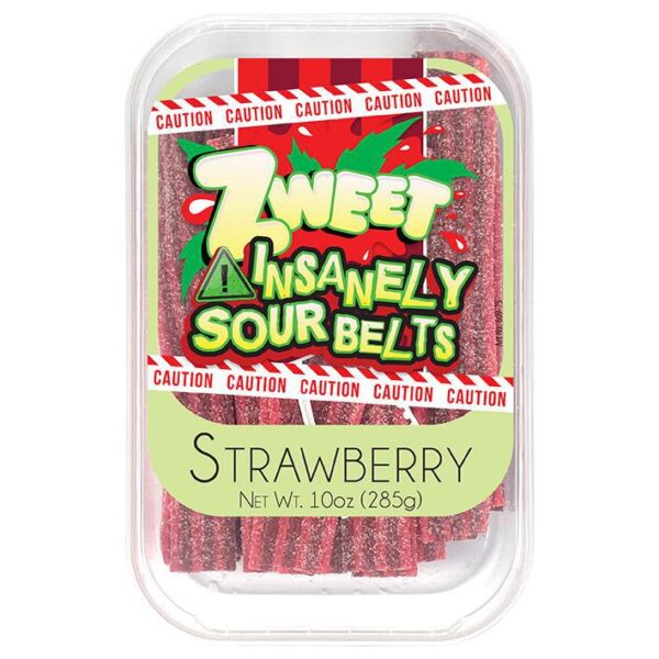 Zweet Insanely Sour Strawberry Belts