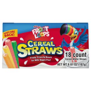 Cereal Straws - Froot Loops - 18 Count Pack
