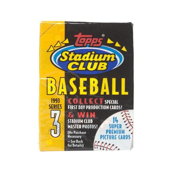 1993 Topps Stadium Club Baseball Trading Cards - Series 3