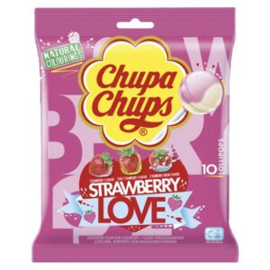Chupa Chups Strawberry Love Lollipops