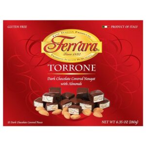 Ferrara Torrone - Dark Chocolate Covered - 15 Piece Gift Box