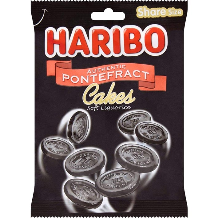 English Haribo Authentic Pontefract Cakes - 160g Bag