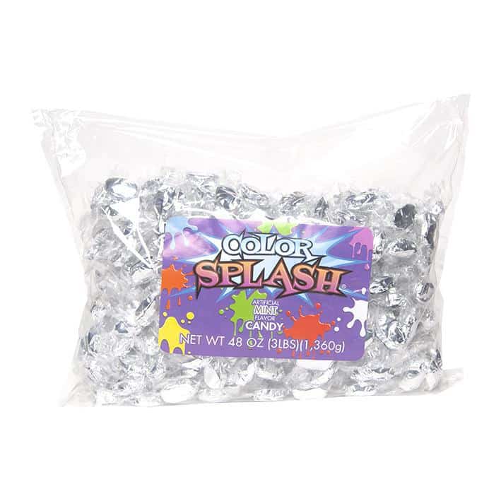 Color Splash Hard Candy - Silver - 3 Pound Bag
