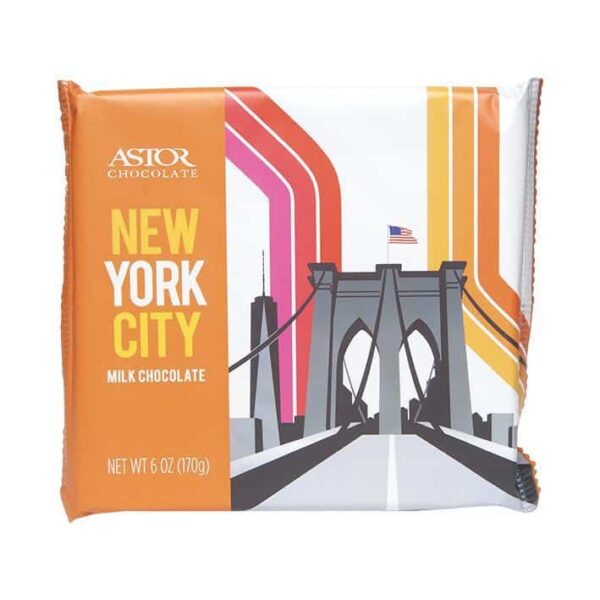 Astor Chocolate New York City Milk Chocolate Square - Brooklyn Bridge