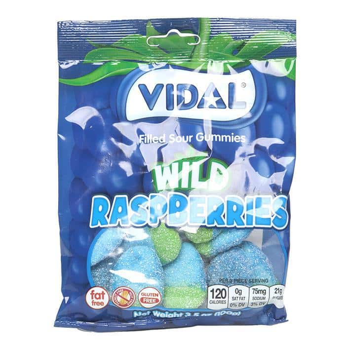 Vidal Sour Gummi Wild Raspberry - 3.5oz Bag