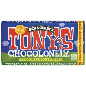 Tony's Chocolonely x Ben & Jerry's Chocolate Love A-Fair - Dark Milk Chocolate with Brownie Bar - 6oz Bar