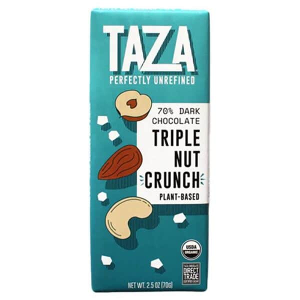 Taza Perfectly Unrefined - 70% Dark Chocolate Triple Nut Crunch