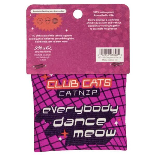 Blue Q Organic Catnip - Club Cats Catnip everybody dance meow