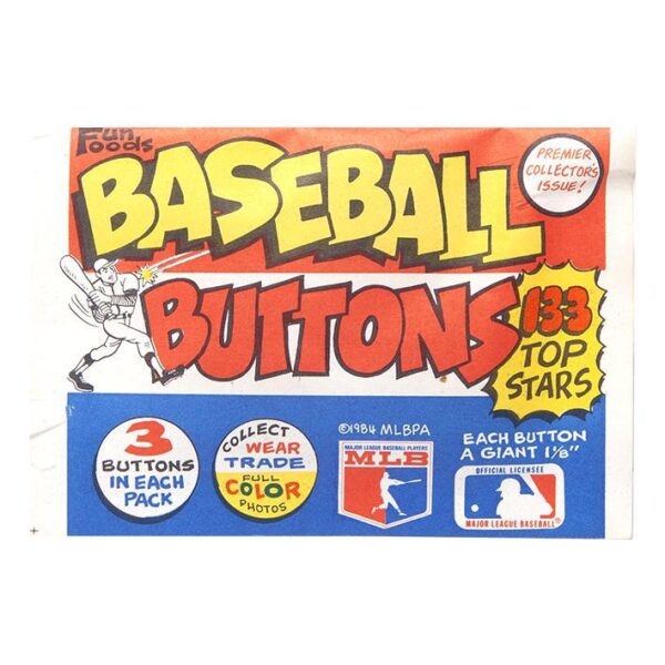 1984 Fun Foods Baseball Buttons