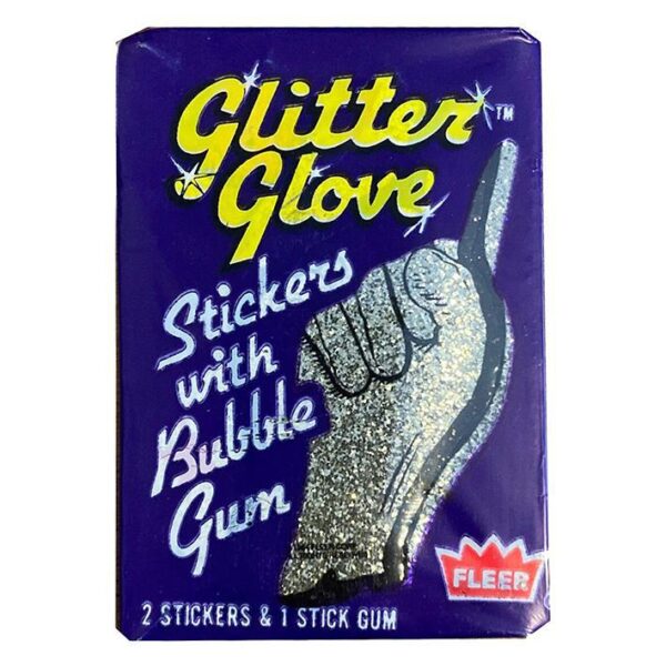 1994 Glitter Glove Stickers With Bubble Gum