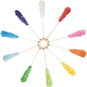 Rock Candy Swizzle Sticks - Assorted - 10 Count Pack