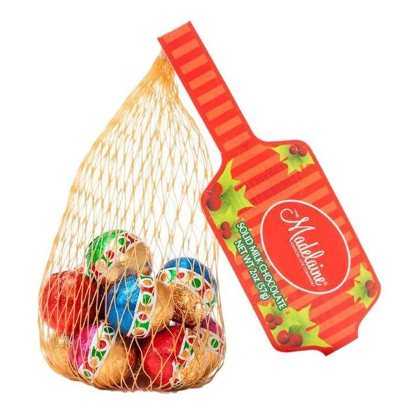 Madeline Christmas Chocolate Balls - 2oz Mesh Bag