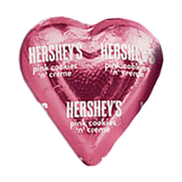 Hershey's Hearts - Pink Cookies 'n' Creme - Pink