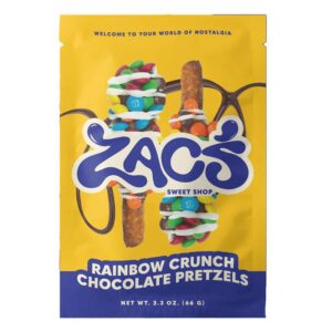 Zac's Sweet Shop - Rainbow Crunch Chocolate Pretzels