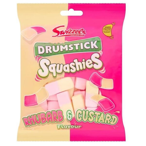 Swizzels Squashies Drumstick - Rhubarb & Custard Flavour