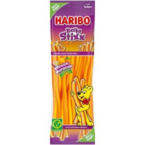 German Haribo Balla Stixx - Pfirsch-Maracuja (Peach-Passion Fruit) - Veggie