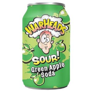 Warheads Soda - Sour! Green Apple - 12oz Can