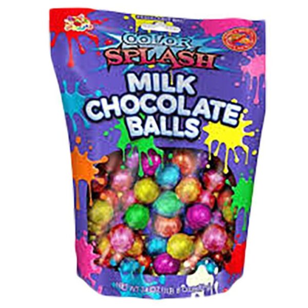 Color Splash Milk Chocolate Balls - Assorted Foil Colors