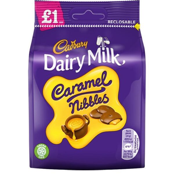 Cadbury Dairy Milk Caramel Nibbles - 85g Bag