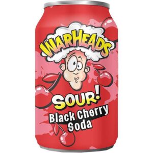 Warheads Soda - Sour! Black Cherry - 12oz Can