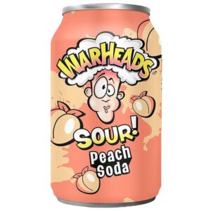 Warheads Soda - Sour! Peach - 12oz Can