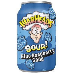 Warheads Soda - Sour! Blue Raspberry - 12oz Can