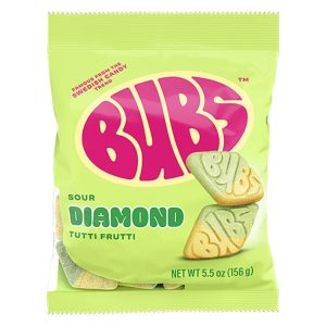 BUBS Sour Diamond - Tutti Frutti Gummies - 5.5oz Bag