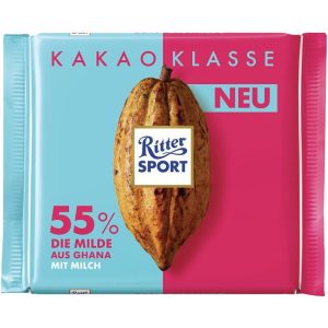 Ritter Sport Kakao Klasse 55% - Die Milde Aus Ghana Mit Milch