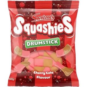 Swizzels Squashies Drumstick - Cherry Cola Flavour - 140g Bag