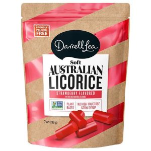 Darrell Lea Soft Australian Licorice - Strawberry Flavored - 7oz Bag