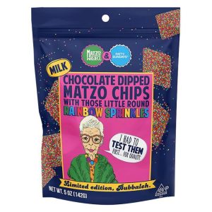 Milk Chocolate Dipped Matzo Chips - Rainbow Sprinkles